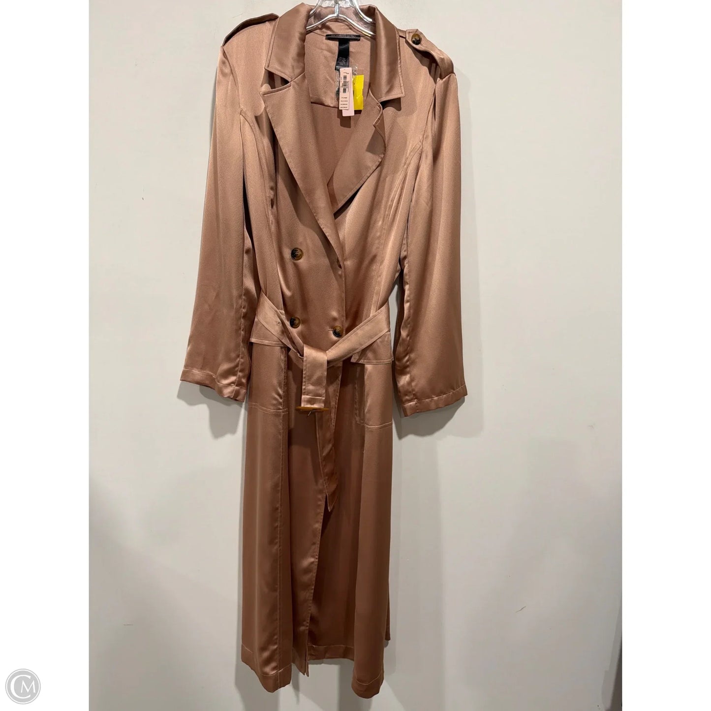 Coat Trench Coat By Victorias Secret In Rose Gold, Size: Xl