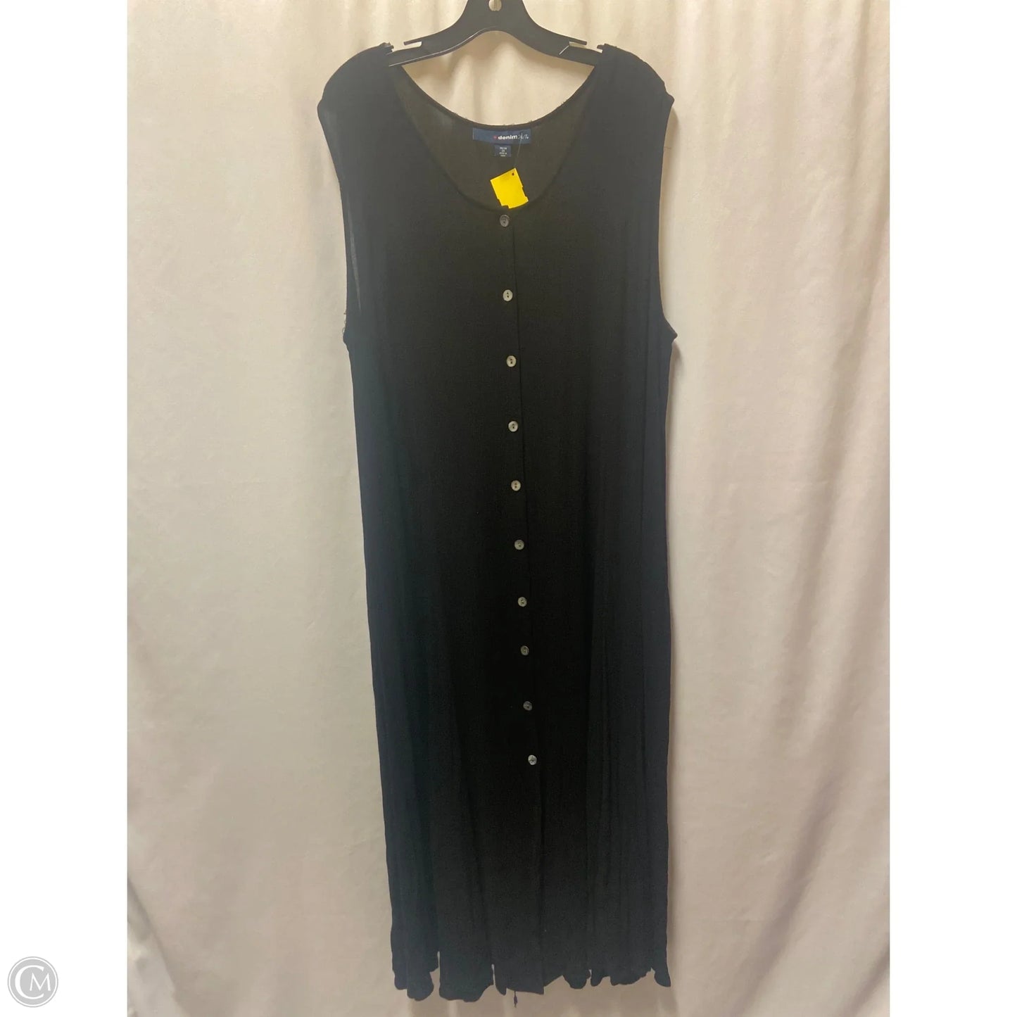 Dress Casual Maxi By Denim 24/7 In Black, Size: 4x