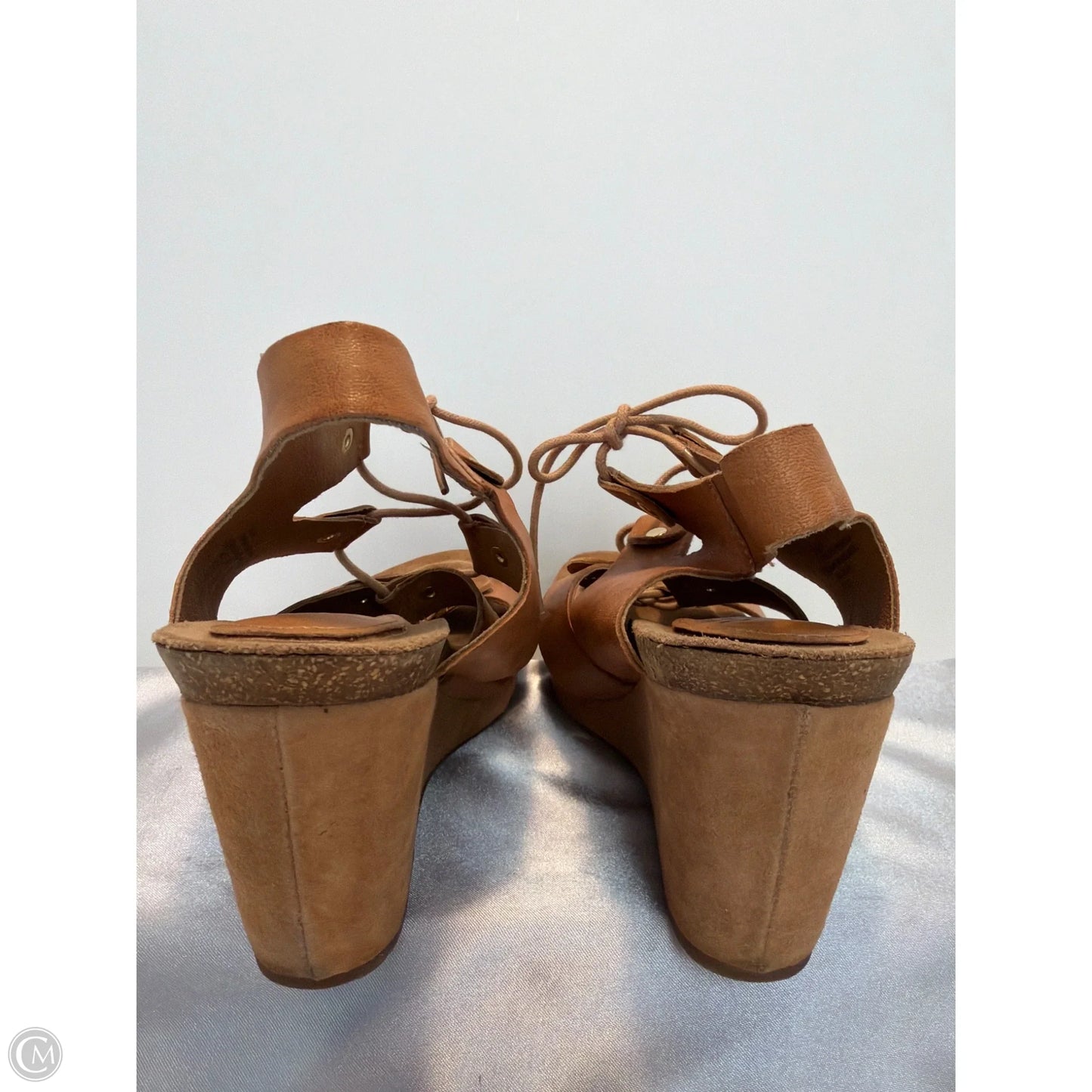 Sandals Heels Wedge By Sofft In Brown, Size: 8.5