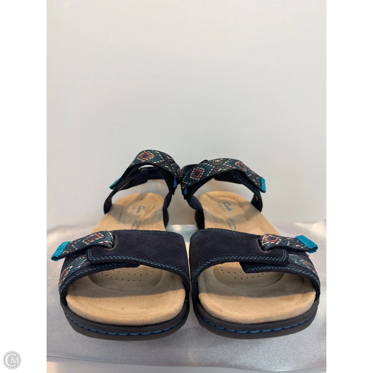 Sandals Flats By Clarks In Navy, Size: 9