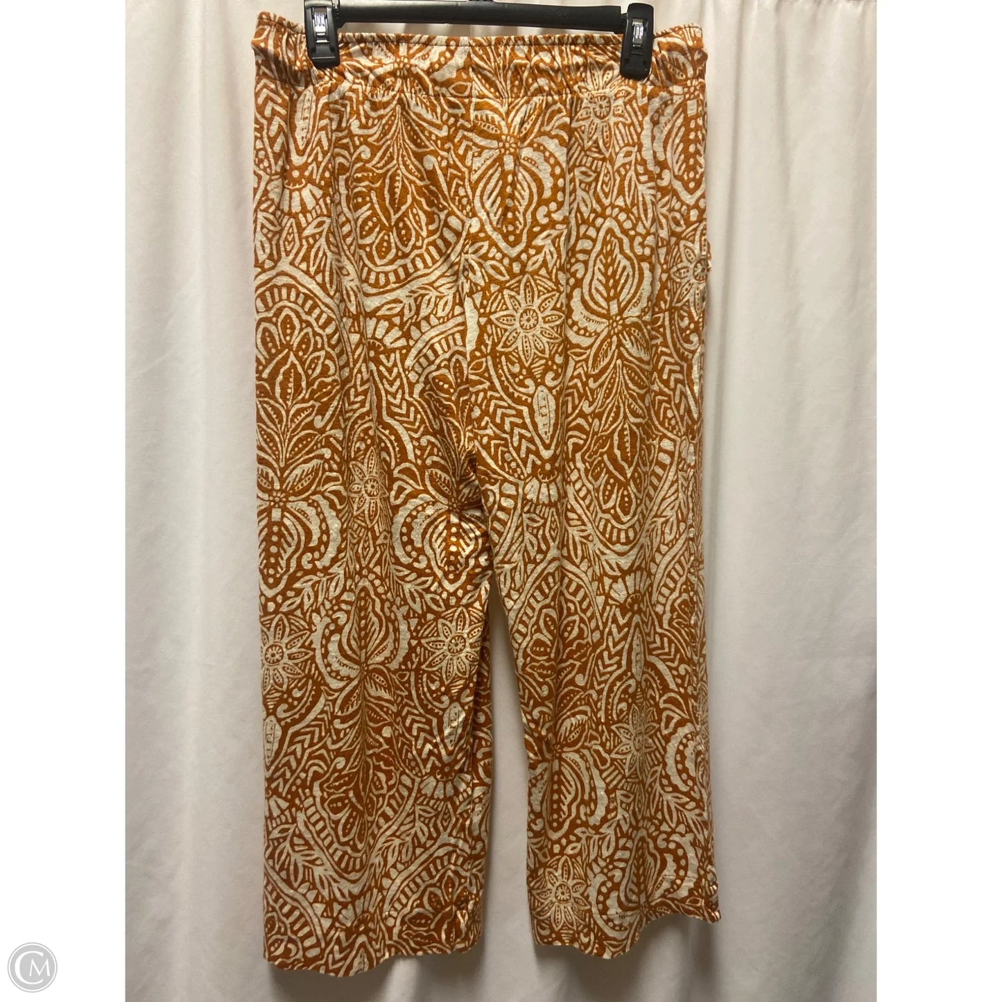 Pants Set 2pc By Tahari In Orange & Tan, Size: L