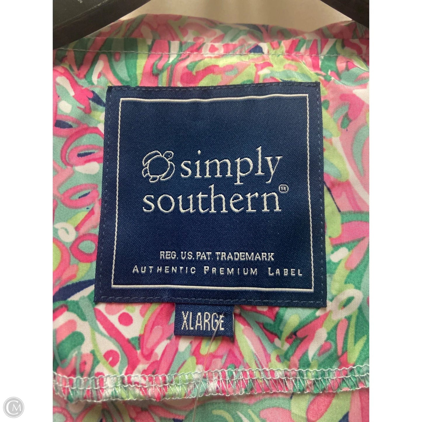 Jacket Windbreaker By Simply Southern In Pink, Size: Xl