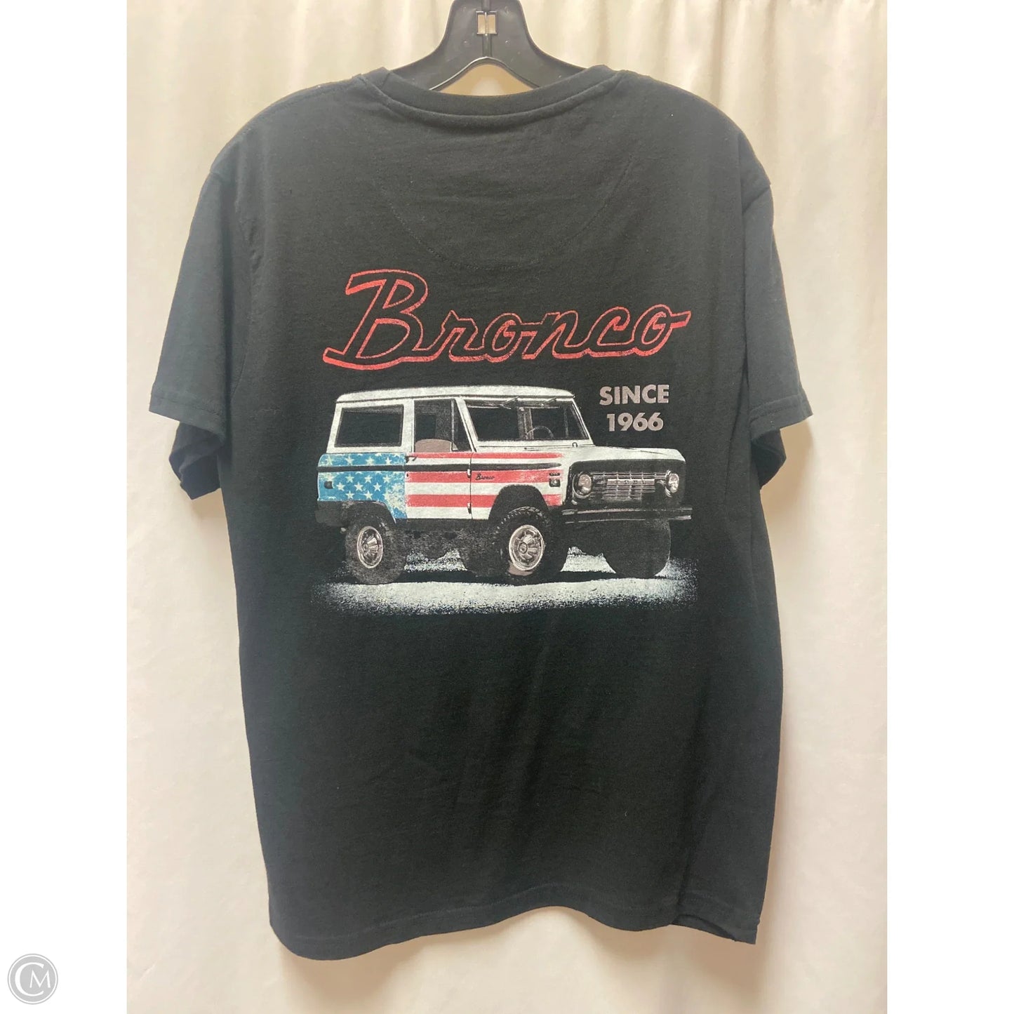 Top Short Sleeve By Clothes Mentor In Black, Size: L