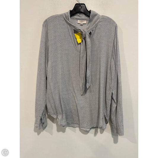 Top Long Sleeve By Loft In Grey, Size: S