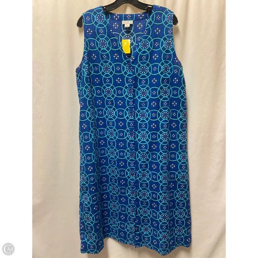 Dress Casual Maxi By Liz Claiborne In Blue, Size: Xl