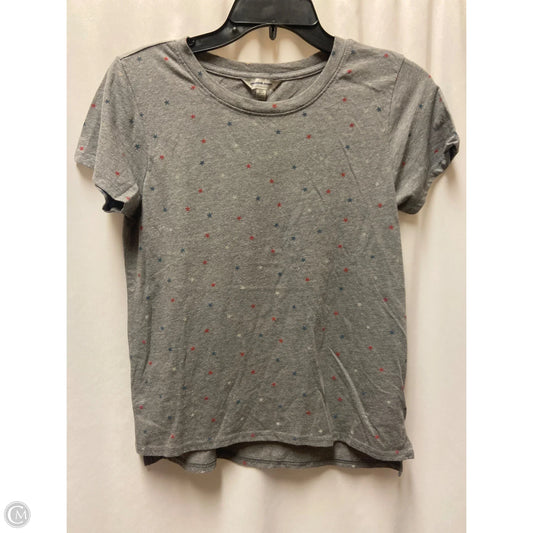 Top Short Sleeve By Lucky Brand In Grey, Size: S