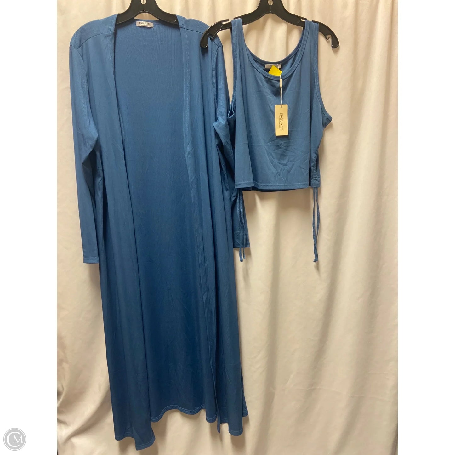 Pants Set 2pc By Ekouaer In Blue, Size: 2x
