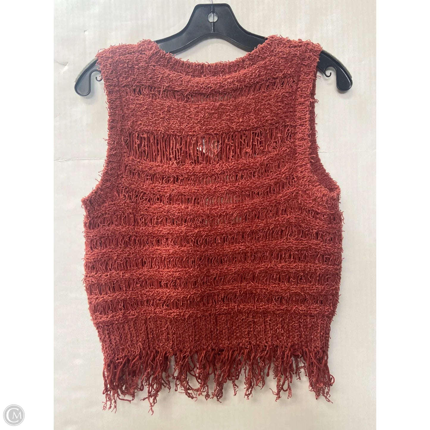 Top Sleeveless By Moon River In Orange, Size: S