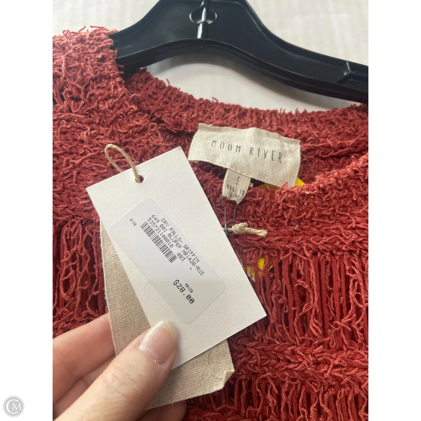 Top Sleeveless By Moon River In Orange, Size: S