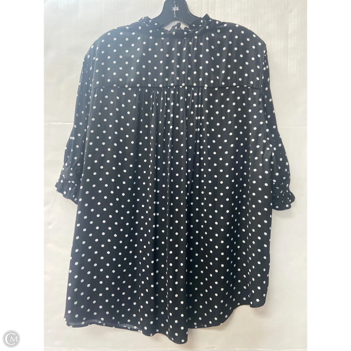 Top Short Sleeve By Cupcakes And Cashmere In Black & White, Size: 3x