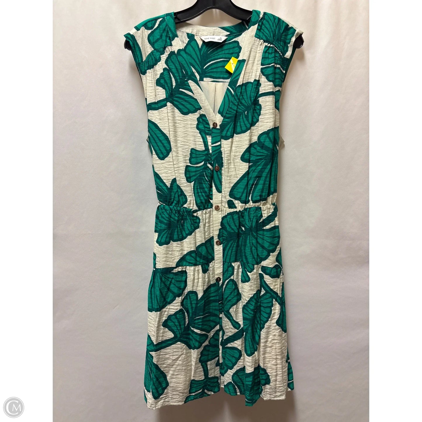 Dress Casual Midi By Nine West In Green, Size: Xl