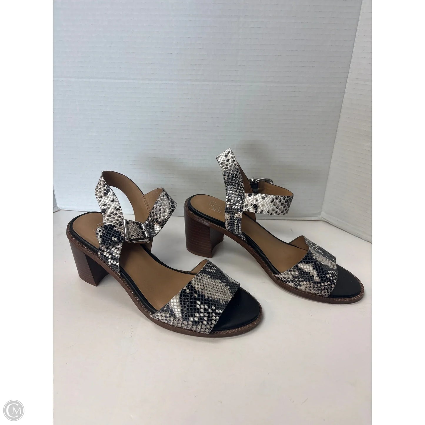 Shoes Heels Block By Franco Sarto In Animal Print, Size: 9