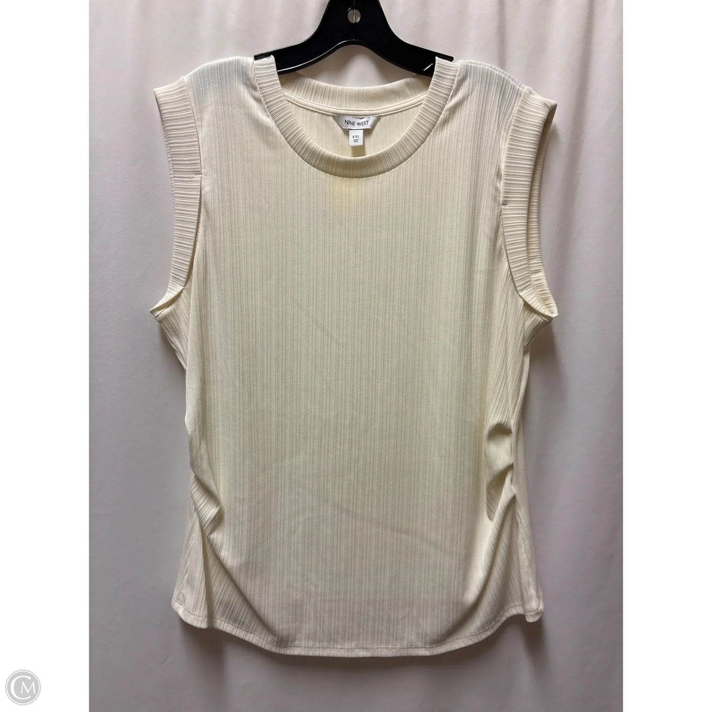 Top Sleeveless By Clothes Mentor In White, Size: 2x