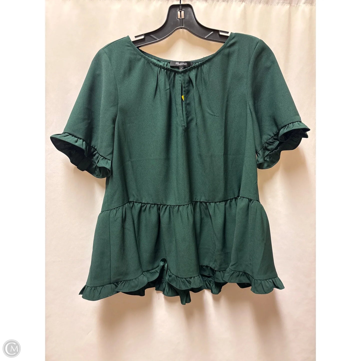 Top Short Sleeve By Madewell In Green, Size: M