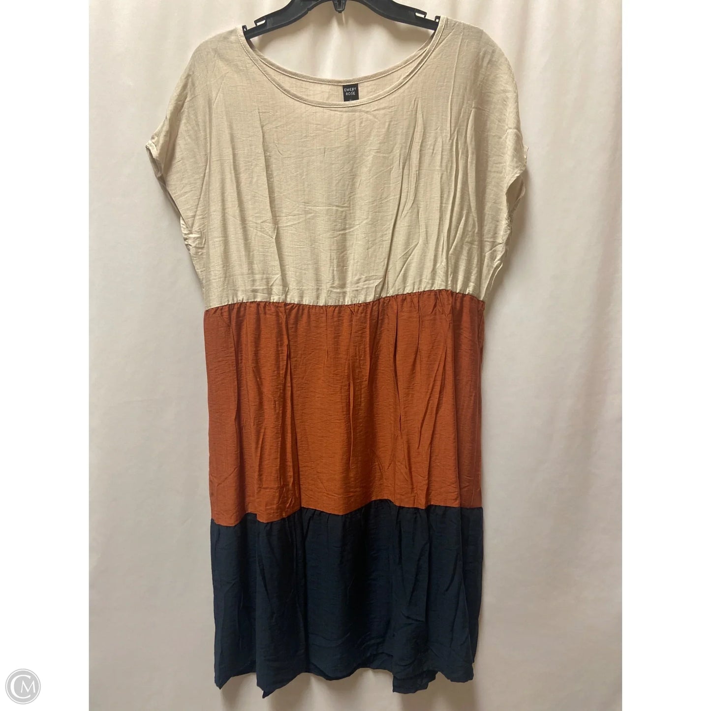 Dress Casual Midi By Emery Rose In Tan, Size: Xl