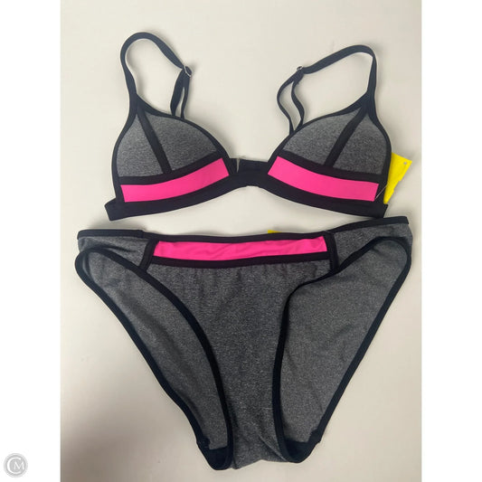 Swimsuit 2pc By Clothes Mentor In Grey & Pink, Size: S