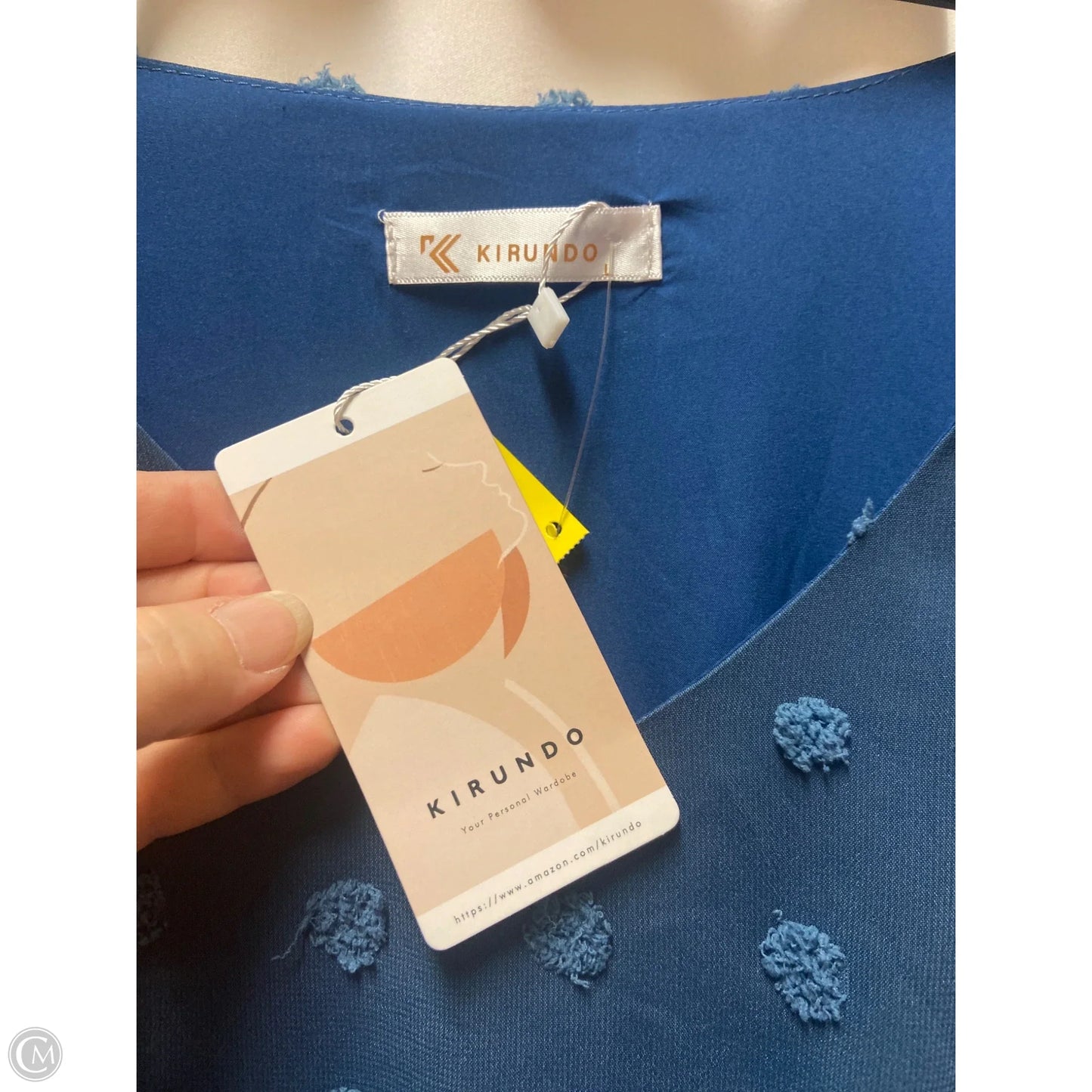 Dress Casual Midi By Kirundo In Blue, Size: L