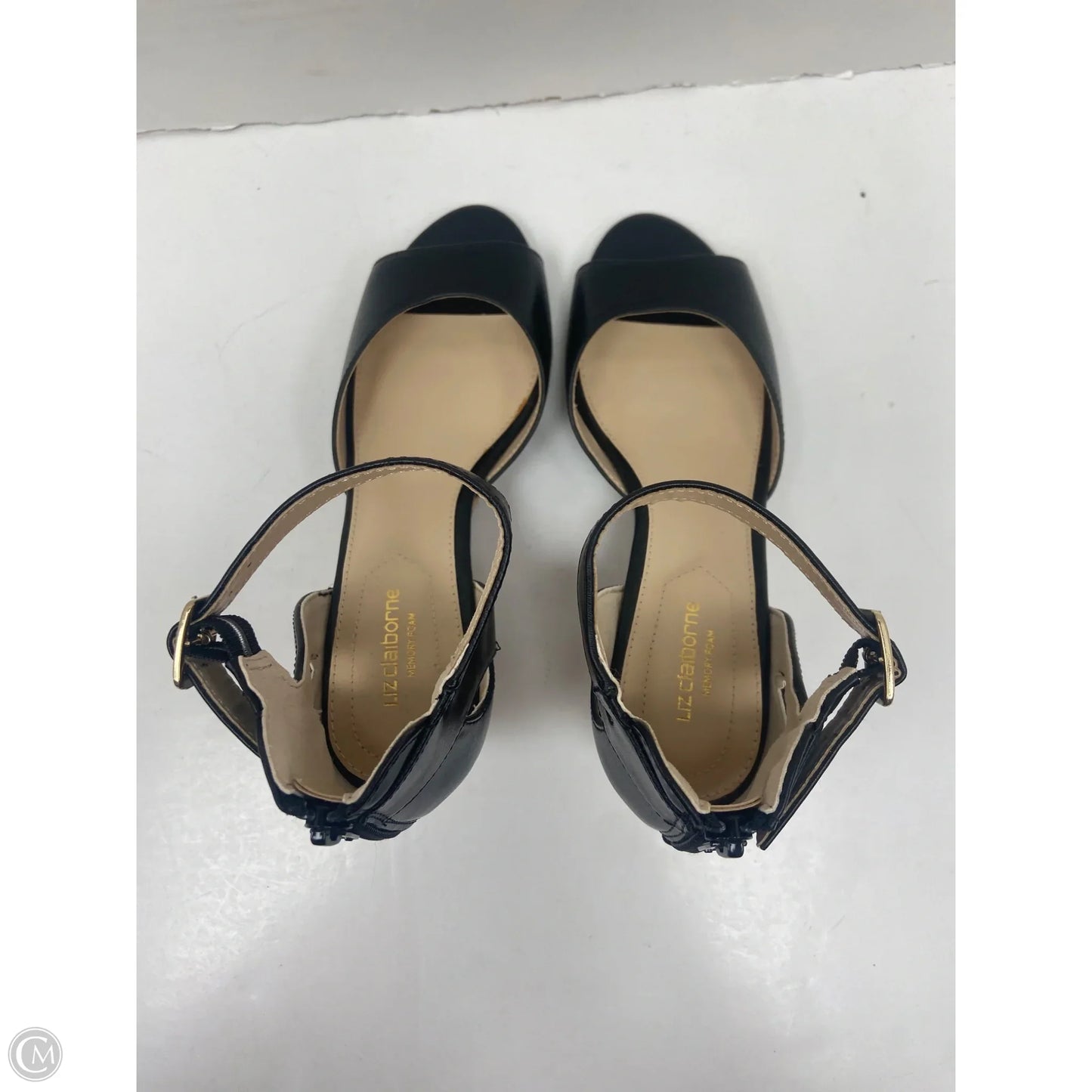 Sandals Heels Block By Liz Claiborne In Black, Size: 7