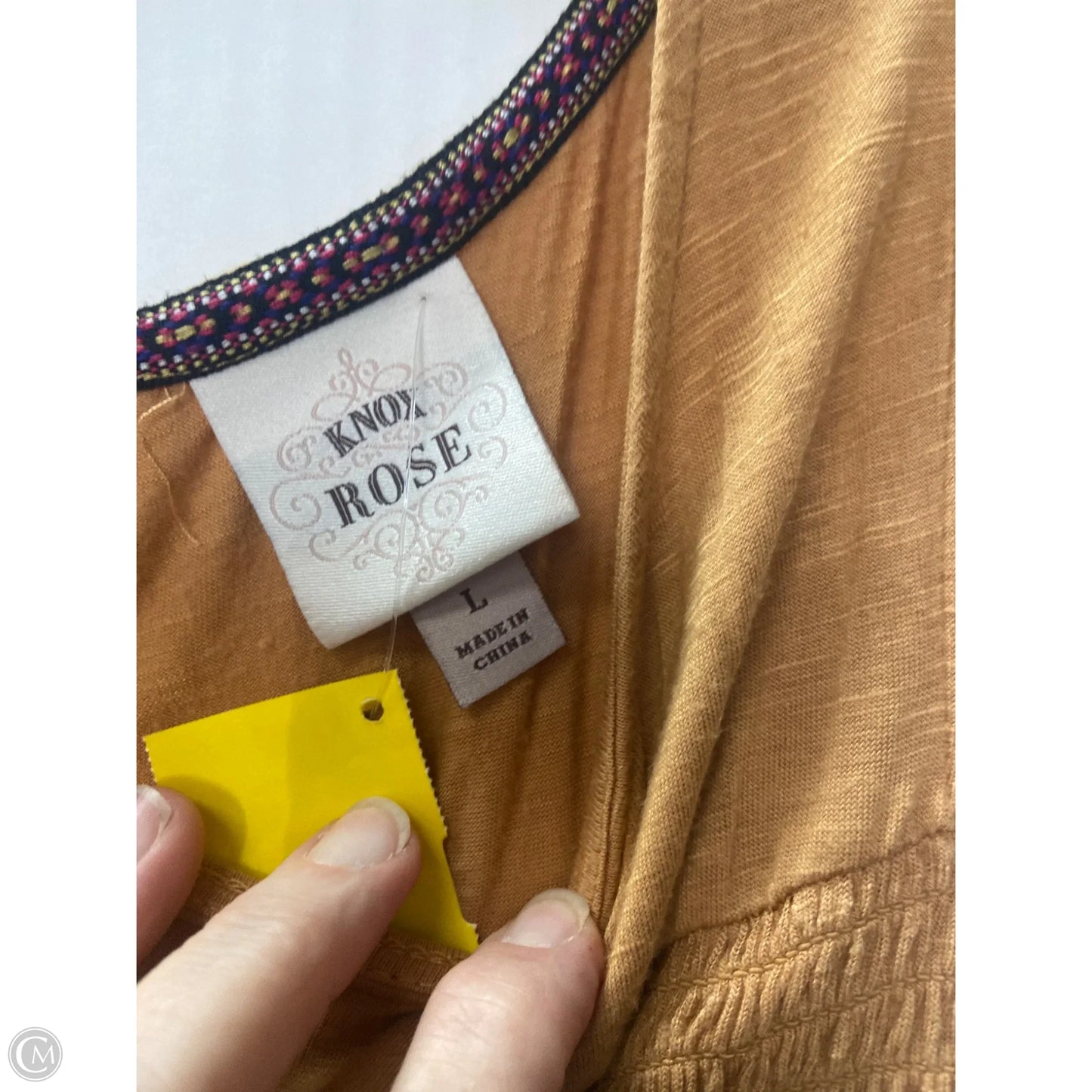 Top Sleeveless By Knox Rose In Brown, Size: L
