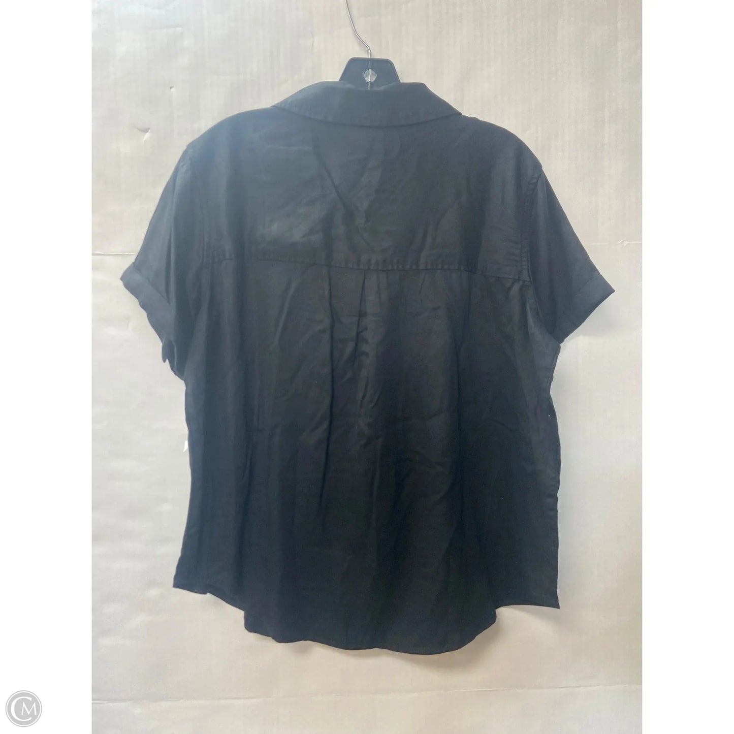 Top Short Sleeve By Members Mark In Black, Size: M