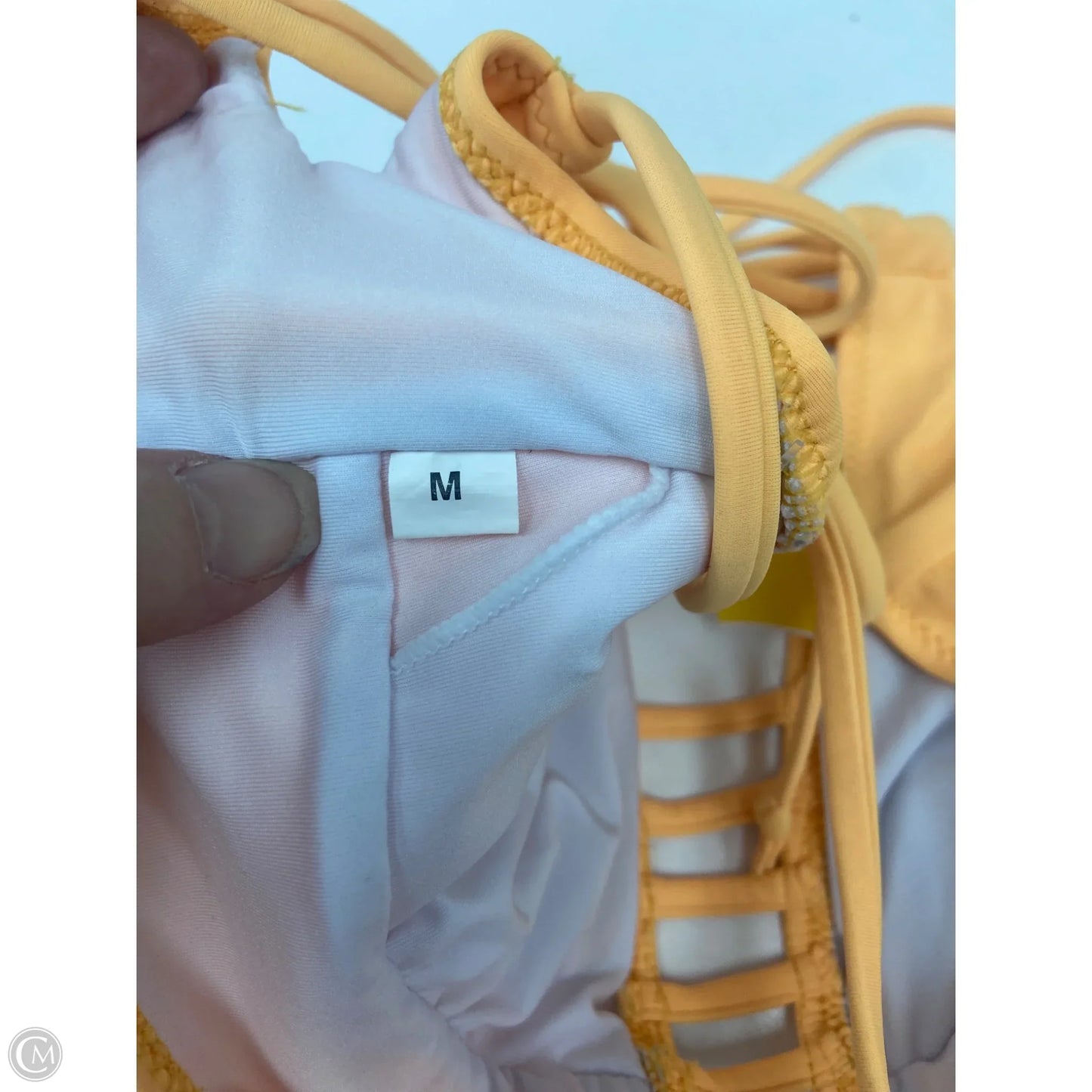 Swimsuit Top By Clothes Mentor In Yellow, Size: M