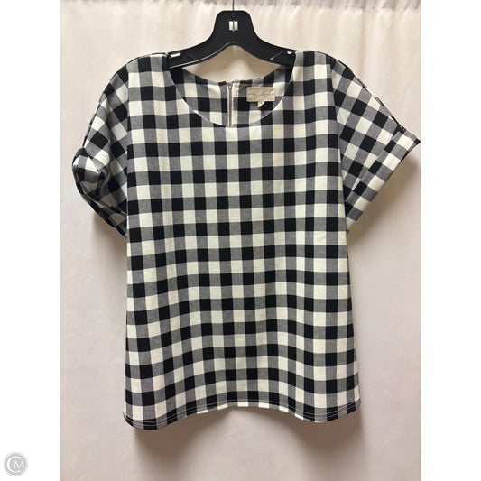 Top Short Sleeve By Melloday In Black & White, Size: M