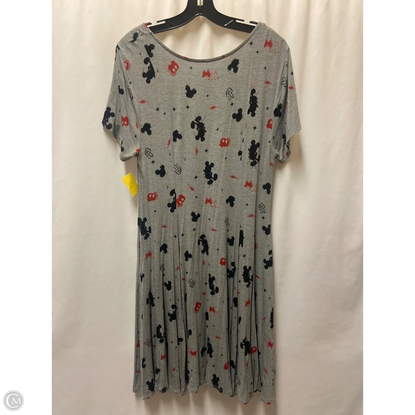 Dress Casual Midi By Disney In Grey, Size: 1x