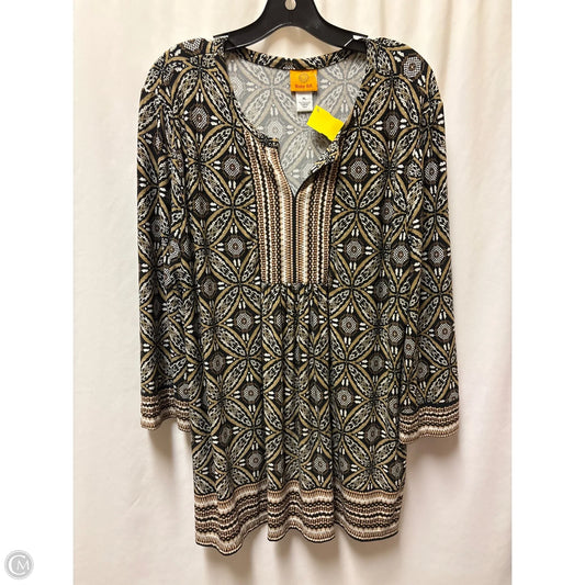 Top Long Sleeve By Ruby Rd In Brown, Size: Xl