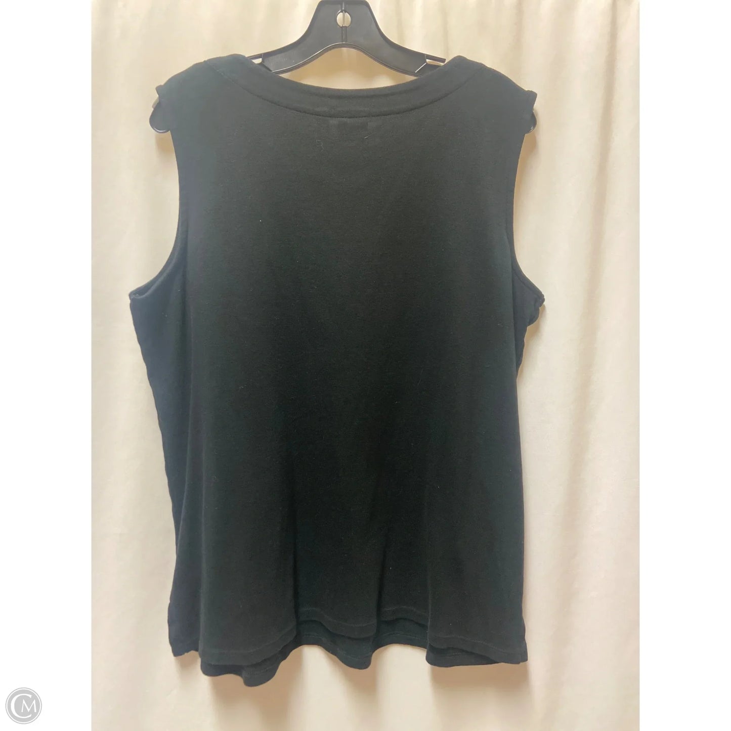 Top Sleeveless By Rafaella In Black, Size: 1x