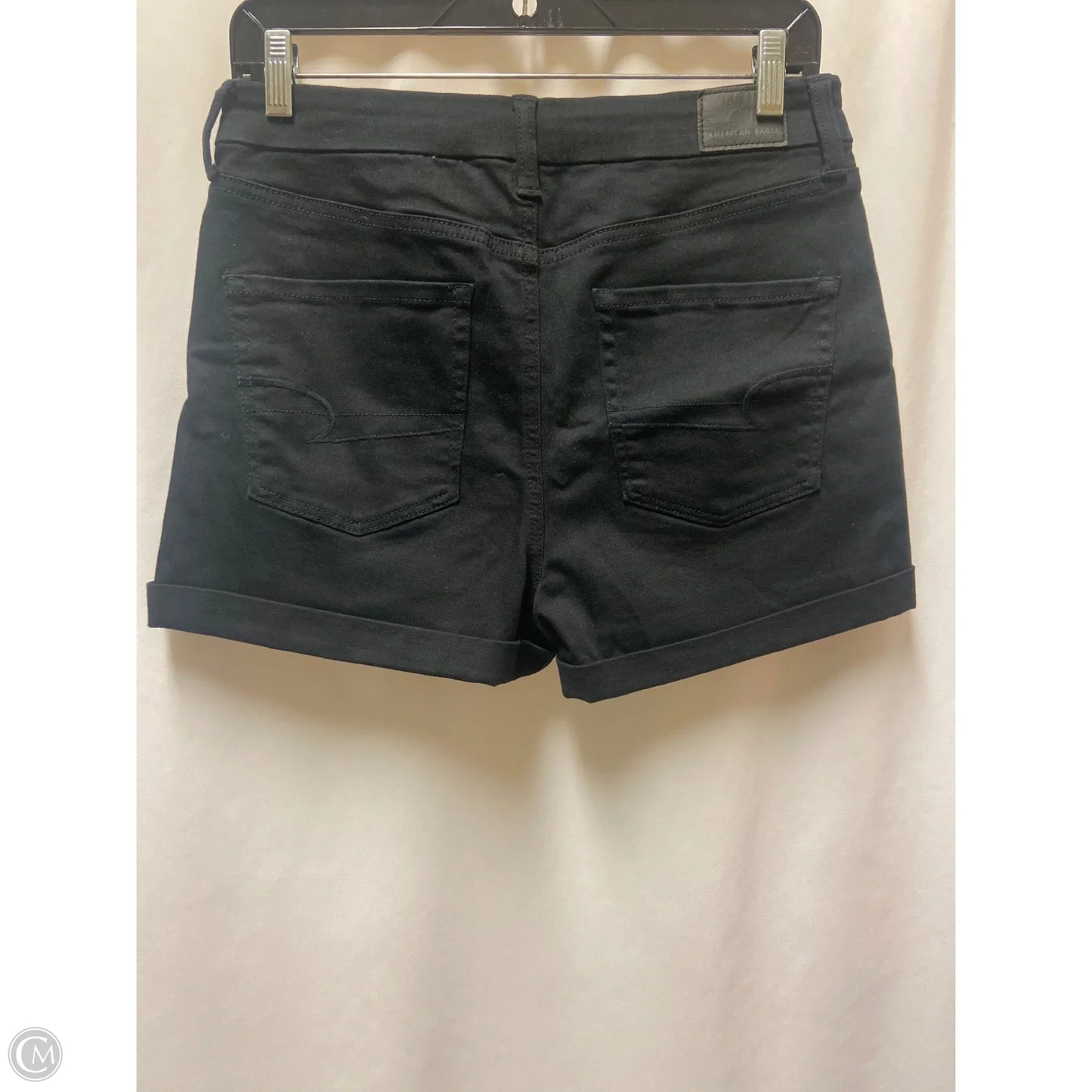 Shorts By American Eagle In Black Denim, Size: 8