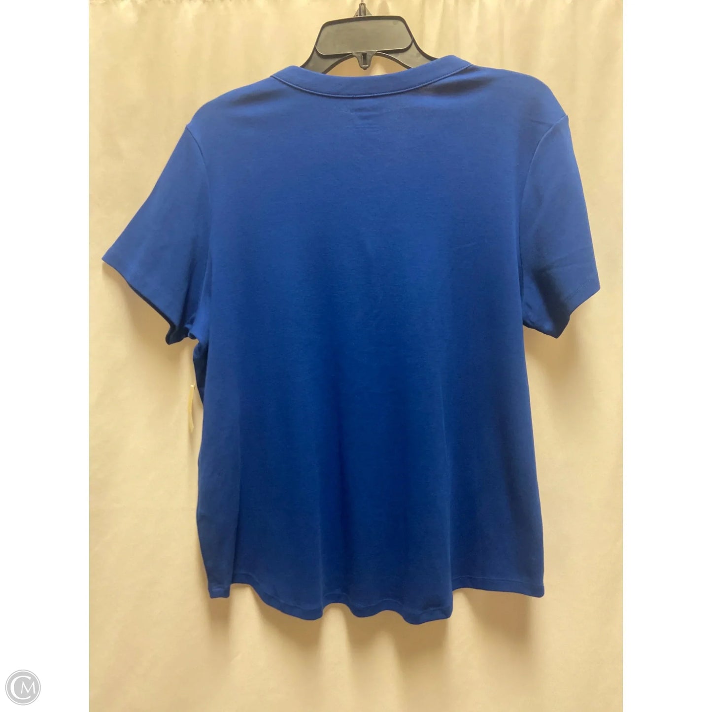Top Short Sleeve By Calvin Klein In Blue, Size: L