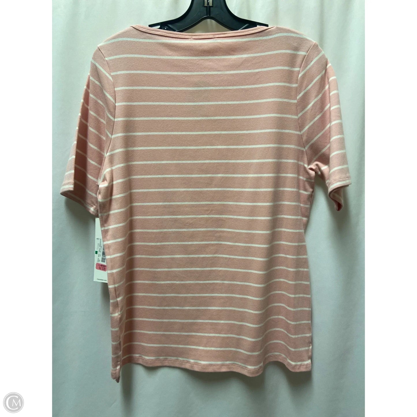 Top Short Sleeve By Calvin Klein In Pink, Size: L