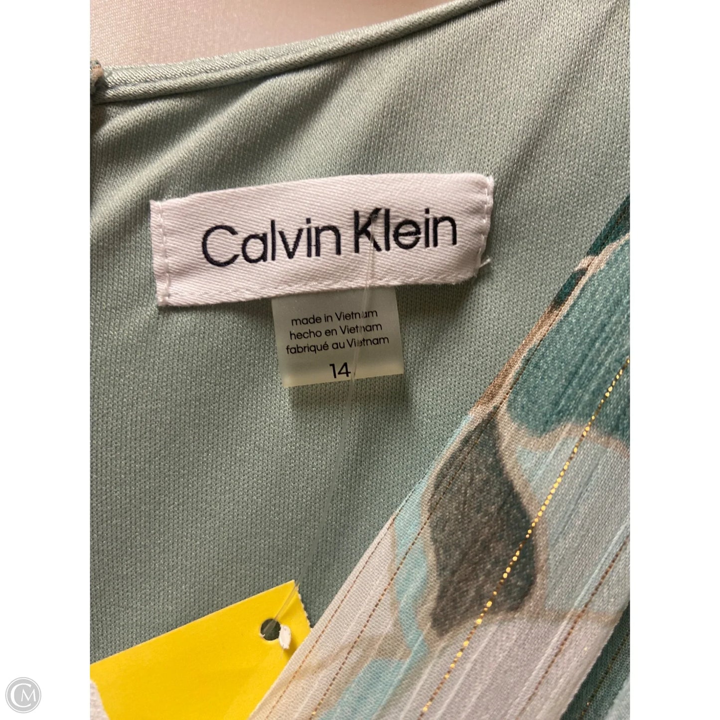Dress Casual Maxi By Calvin Klein In Green, Size: L