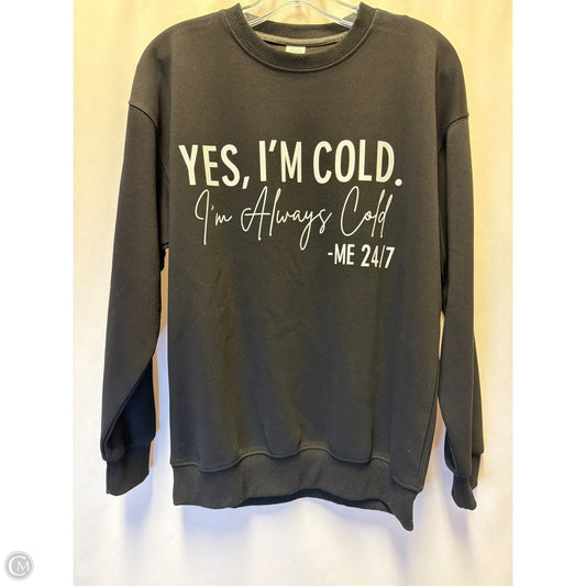 Sweatshirt Crewneck By Clothes Mentor In Black, Size: S