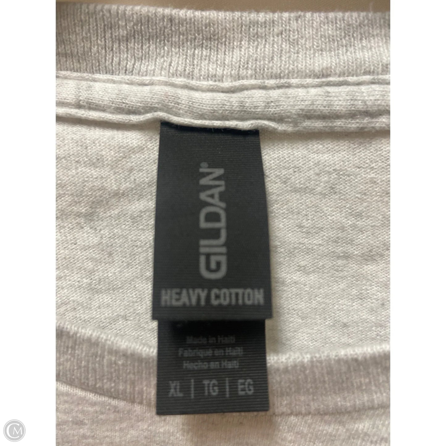 Top Short Sleeve By Gildan In Grey, Size: Xl