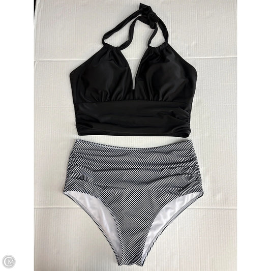 Swimsuit 2pc By Clothes Mentor In Black & White, Size: Xl