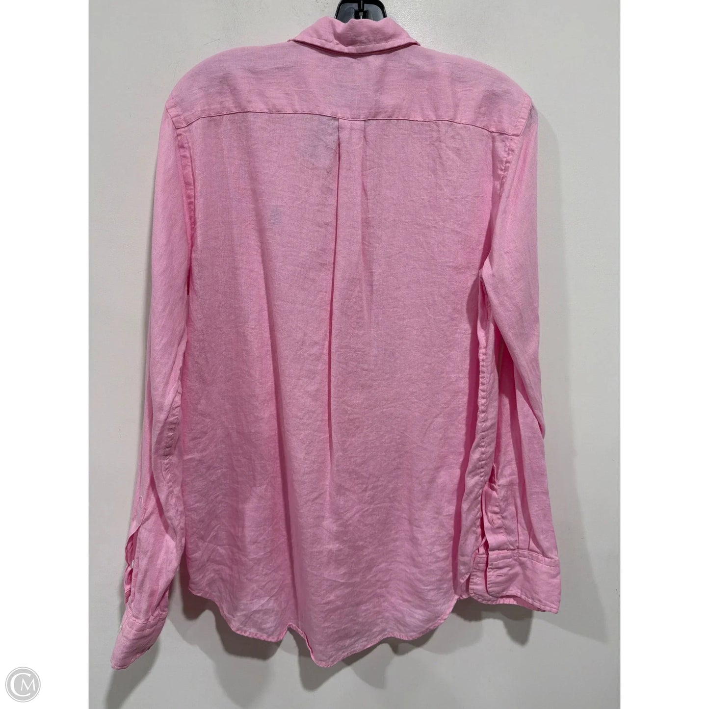 Top Long Sleeve By Ralph Lauren Blue Label In Pink, Size: M