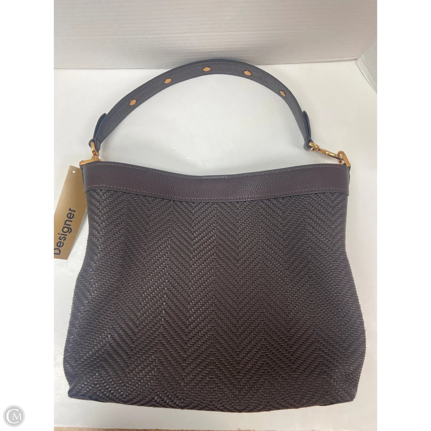 Handbag Leather By Fossil, Size: Large