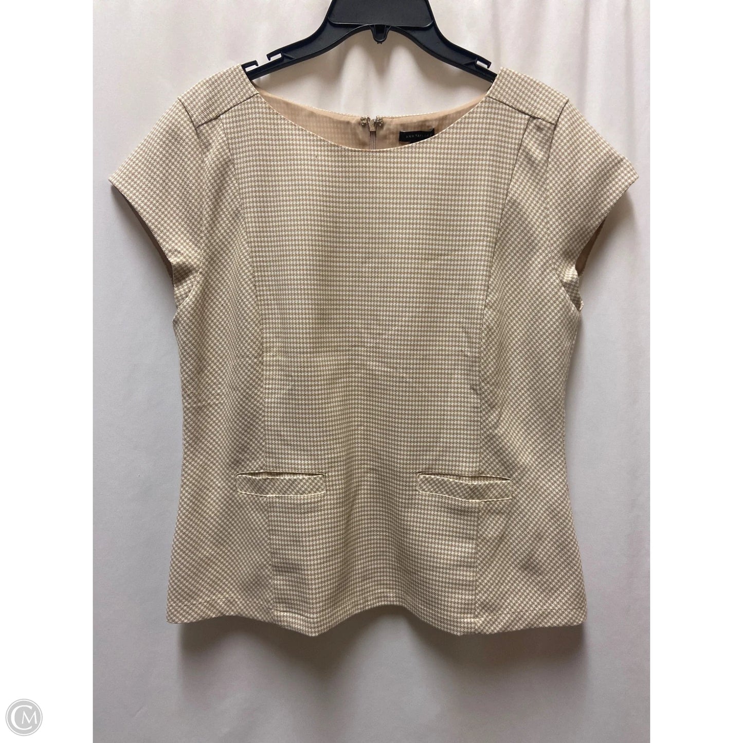 Top Short Sleeve By Ann Taylor In Brown, Size: M