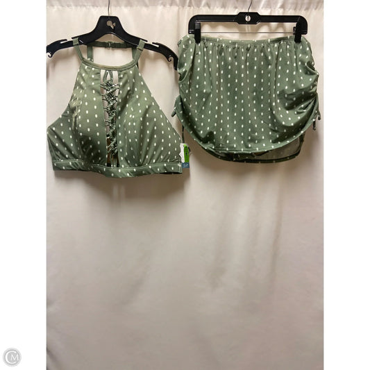 Swimsuit 2pc By Cacique In Green, Size: 1x