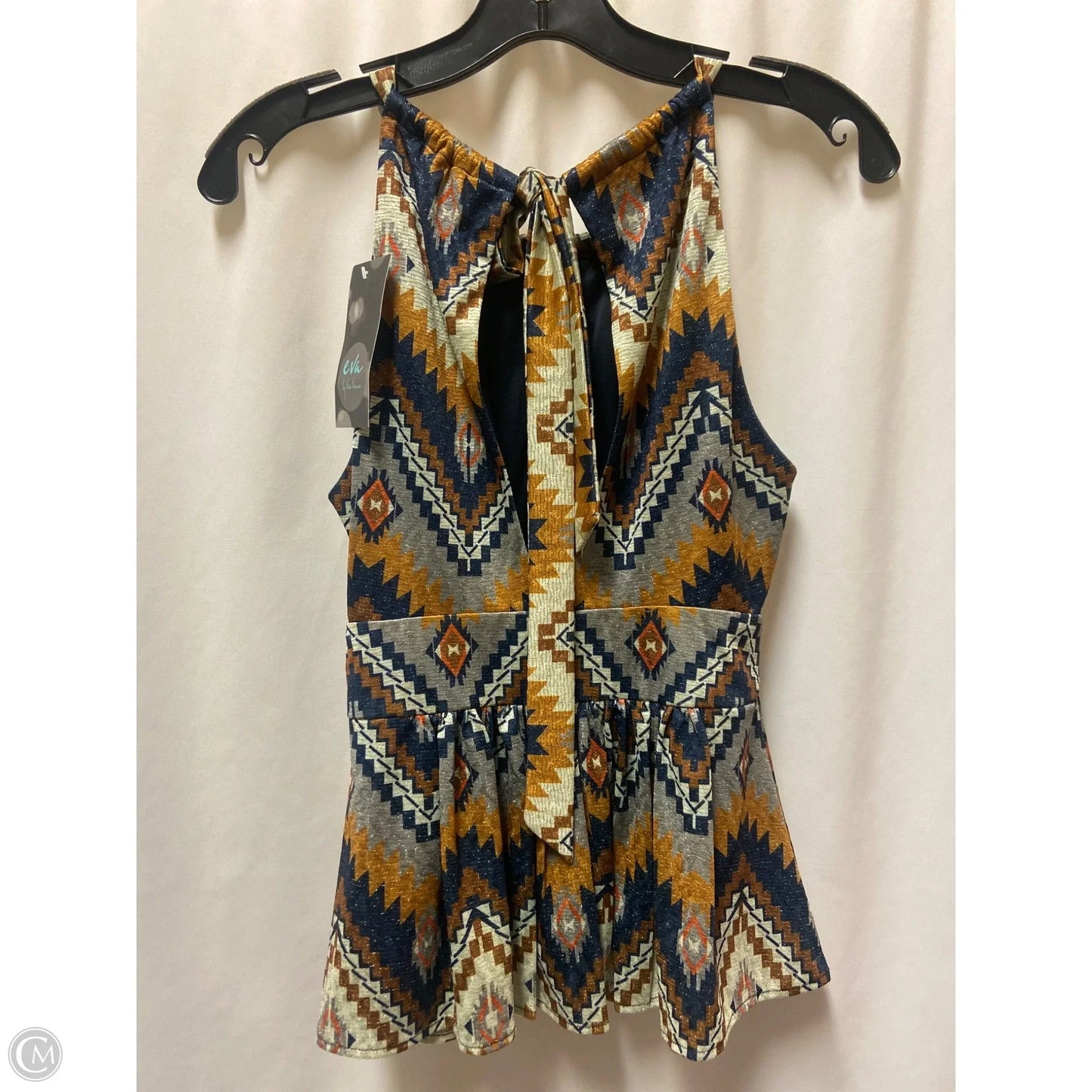 Top Sleeveless By Eva Franco In Navy, Size: S