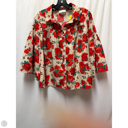 Top Long Sleeve By First Love In Red, Size: S