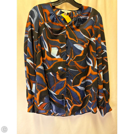 Top Long Sleeve By Nine West In Blue, Size: Xs