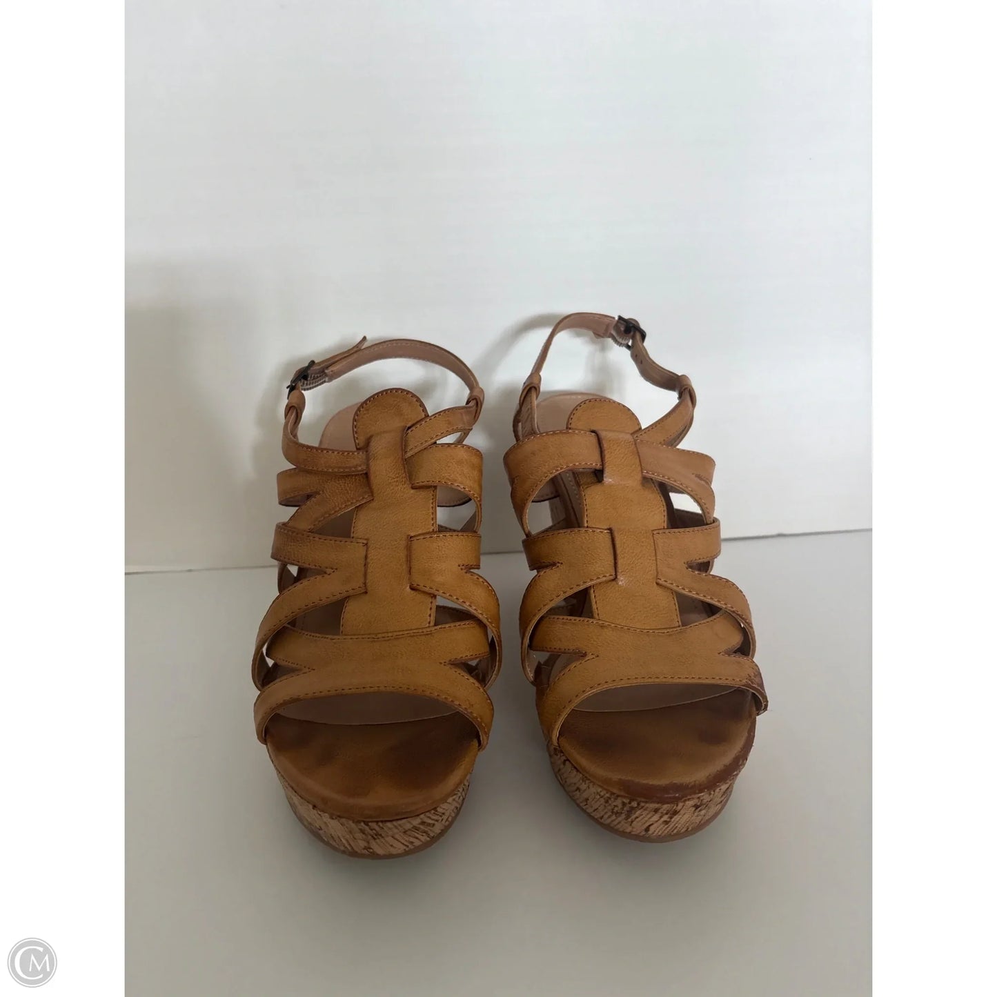 Sandals Heels Platform By Xappeal In Orange, Size: 11