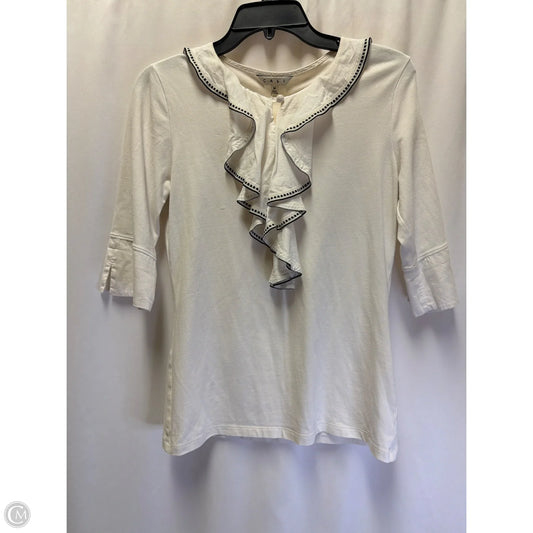 Top 3/4 Sleeve By Cabi In White, Size: M