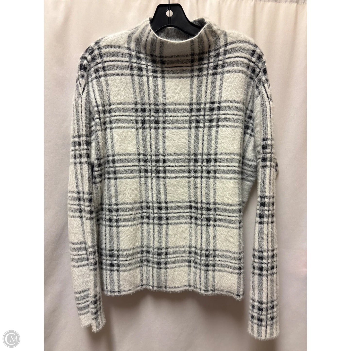 Sweater By Tahari In Black & White, Size: M