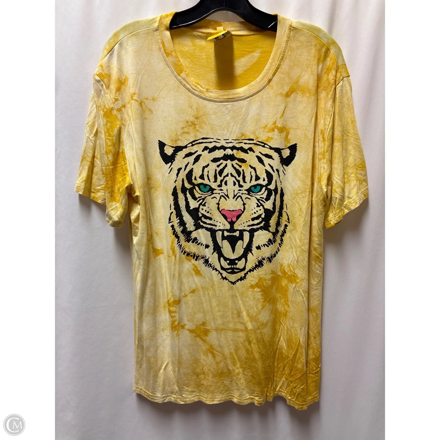 Top Short Sleeve By Clothes Mentor In Yellow, Size: Xl