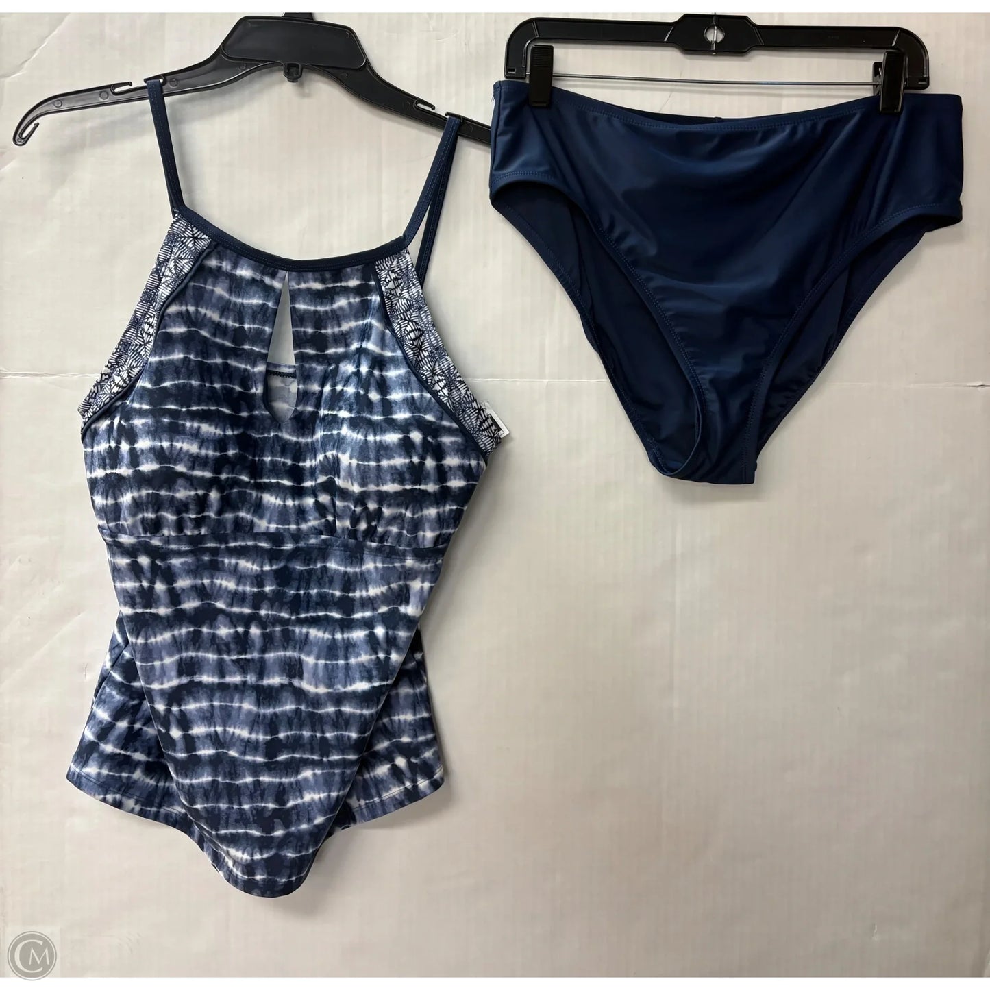 Swimsuit 2pc By Ellen Tracy In Navy, Size: L