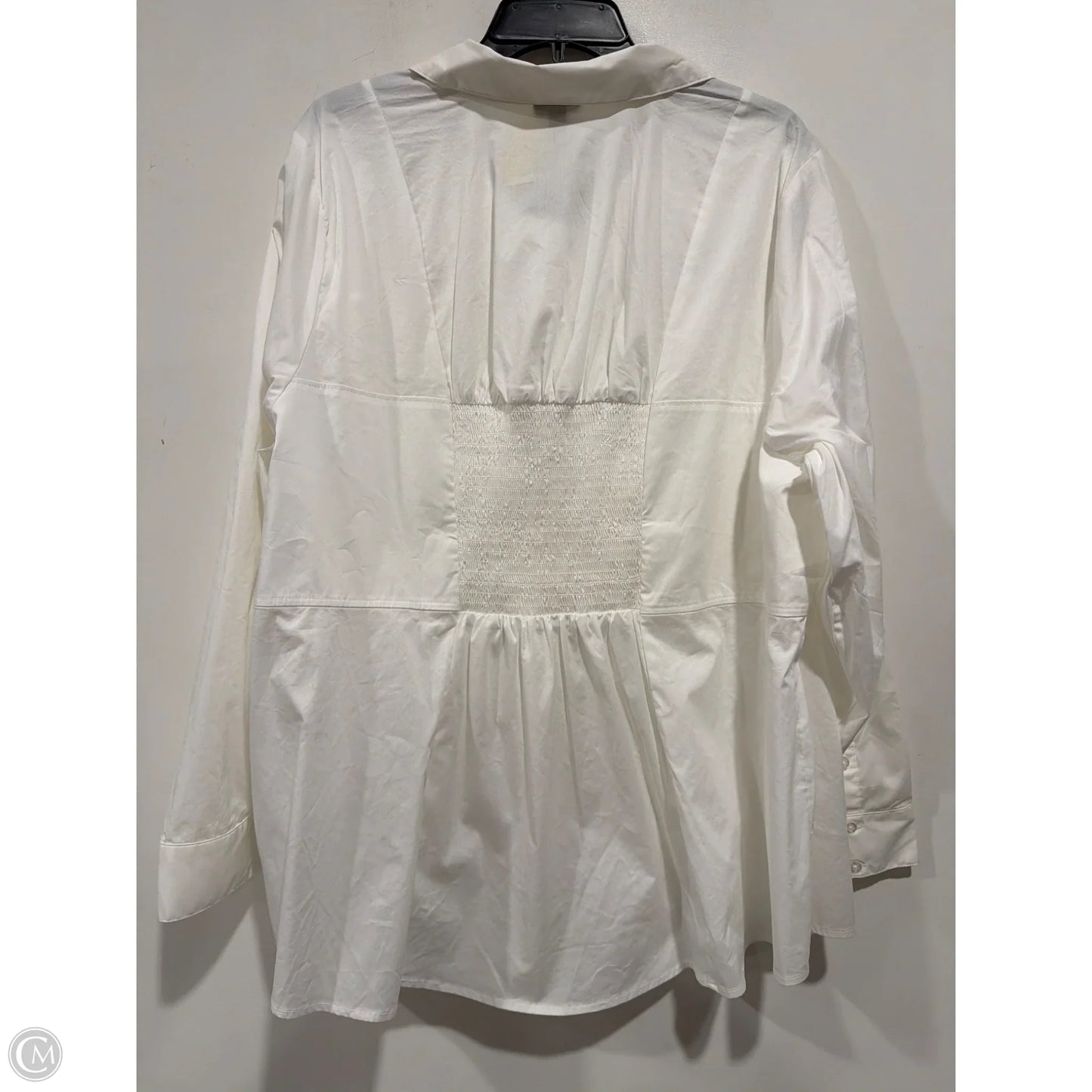 Top Long Sleeve By Torrid In White, Size: 4x