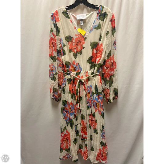 Dress Casual Midi By Lane Bryant In Cream, Size: 3x